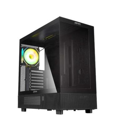 Abysm Danube Sava H400 Black Caja Torre ATX, ITX, Micro ATX - Lateral y Frontal Cristal Templado - 3.5" y 2.5" - USB-A, USB-C..