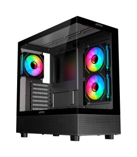 Abysm Danube Sava H400 Prime Black Caja Torre ATX, Mini-ITX, Micro ATX - Lateral y Frontal Cristal Templado - 3.5" y 2.5" - USB-