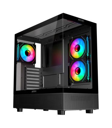 Abysm Danube Sava H400 Prime Black Caja Torre ATX, Mini-ITX, Micro ATX - Lateral y Frontal Cristal Templado - 3.5" y 2.5" - USB-