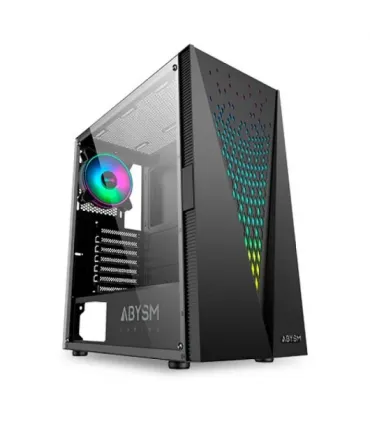 Abysm Gaming Danube Kolpa ARGB Caja Torre ATX, ITX, micro ATX - Lateral Cristal Templado - 3.5" y 2.5" - USB-A 2.0/3.2 y Audio..
