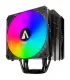 Abysm Gaming Snow IV ARGB Ventilador CPU 120mm con Disipador 4 Heatpipes - Iluminacion ARGB - Velocidad Max. 1600rpm - Color Neg