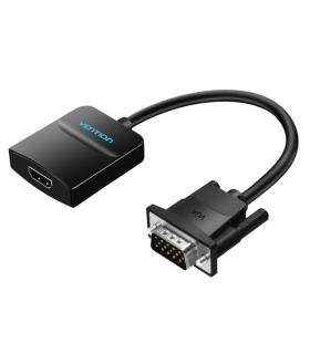 Vention Conversor VGA Macho a HDMI Hembra - 0.15m - Color Negro