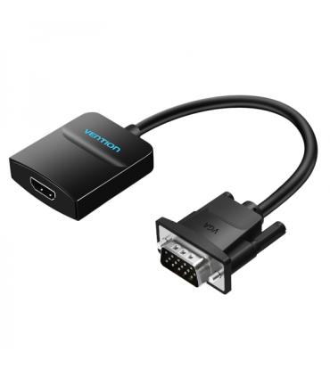 Vention Conversor VGA Macho a HDMI Hembra - 0.15m - Color Negro