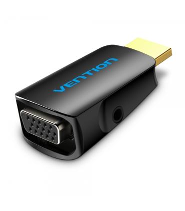 Vention Adaptador Conversor HDMI Macho a VGA Hembra con Audio Jack 3.5mm - Color Negro