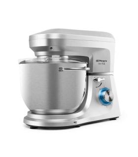 Orbegozo AM 8000 Amasadora Multifuncional - Potente Motor de 1800W - BOL de Acero Inoxidable de 7L - 6 Velocidades + Pulse - Acc