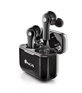 NGS Artica Bloom Black Auriculares Intrauditivos Bluetooth 5.1 TWS - Manos Libres - Asistente de Voz - Autonomia hasta 7h - Base