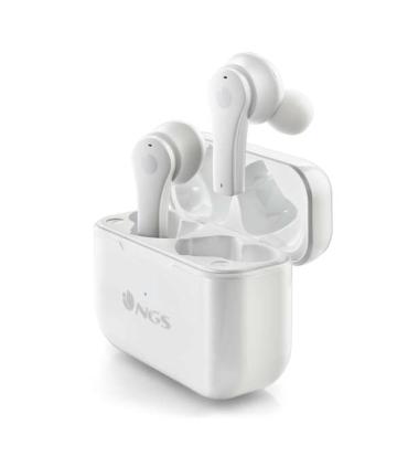 NGS Artica Bloom White Auriculares Intrauditivos Bluetooth 5.1 TWS - Manos Libres - Asistente de Voz - Autonomia hasta 7h - Base