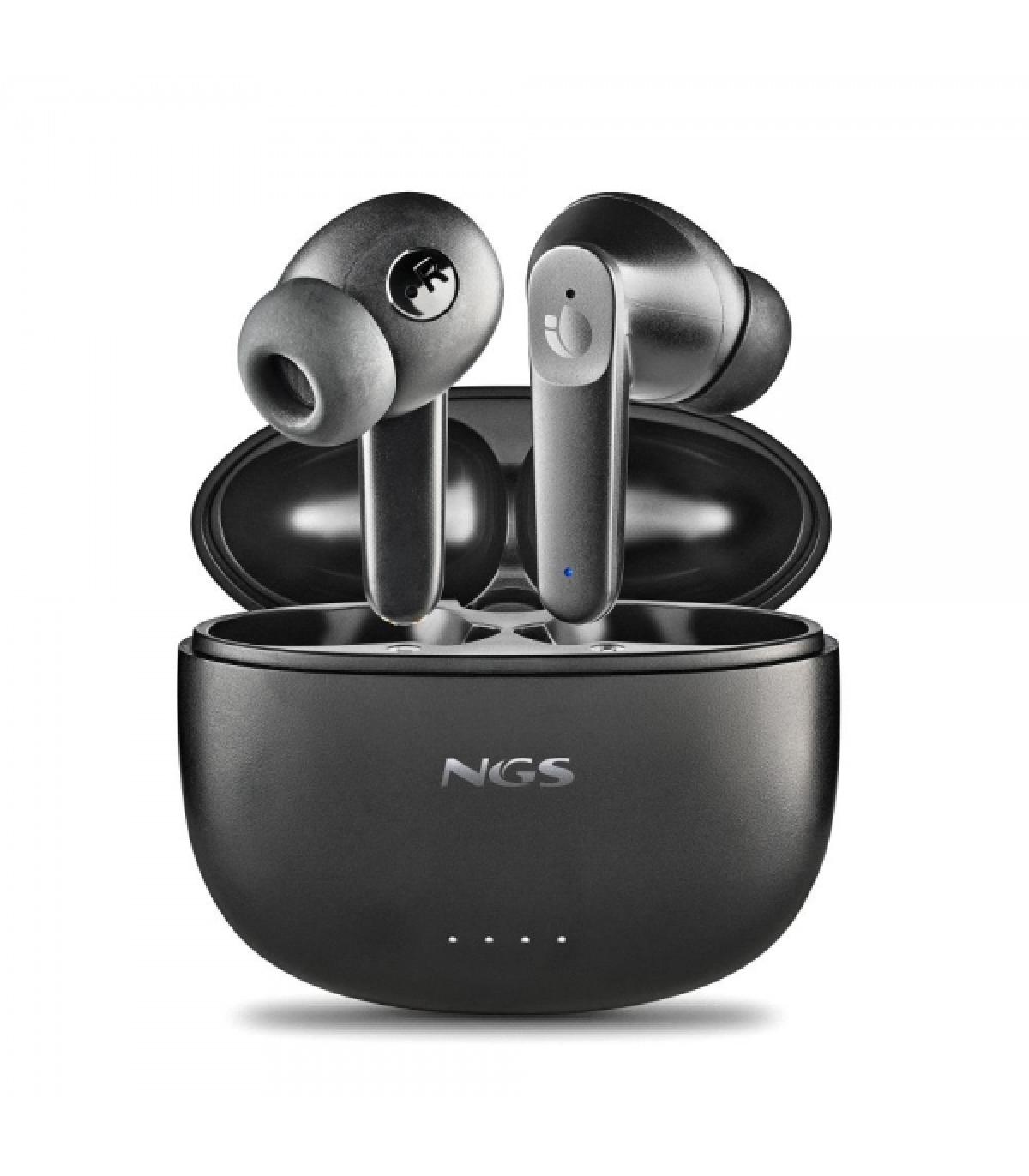 NGS Artica Hush Auriculares Bluetooth 5.3 TWS ANC - Conexion Automatica - Asistente de Voz - Autonomia hasta 4h - Base de Carga.