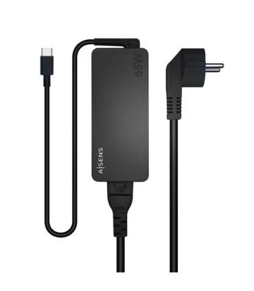Aisens Cargador 65W PD3.0 1xUSB-C 1.8m - Color Negro