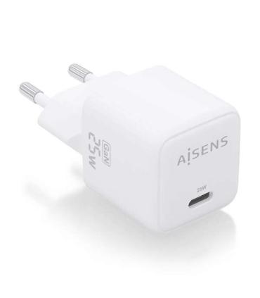 Aisens Cargador Gan 25W - 1xUSB-C PD3.0 QC4.0 - Color Blanco