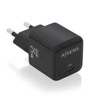 Aisens Cargador Gan 25W - 1xUSB-C PD3.0 QC4.0 - Color Negro