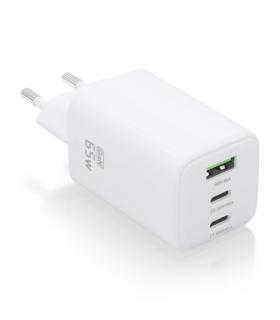 Aisens Cargador Gan USB-C 65W - Alta Eficiencia Energetica - Tecnologia AI - Carga Rapida y Segura - 3 Puertos USB - Compatible.