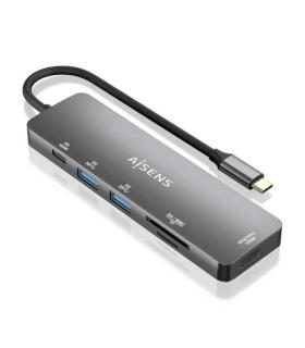 Aisens USB-C Dock 6 en 1 - USB-C a 1xHDMI - 2xUSB-A - 1xUSB-C PD 100W - 1xSD - 1xMicro SD - 15cm
