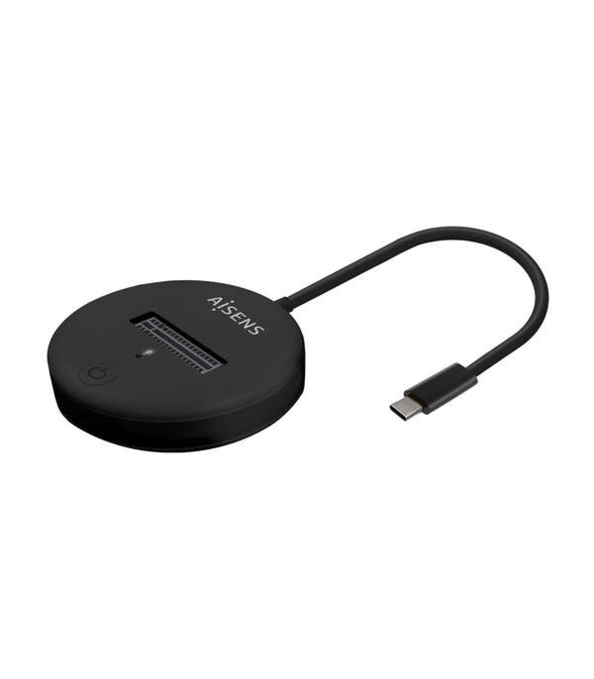 Aisens USB-C Dock M.2 (NGFF) Asuc-M2D013-Bk SATA/NVME a USB3.1 GEN2 - Color Negro