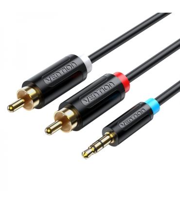 Vention Cable Estereo Jack 3.5 Macho a 2x RCA Macho - 3m - Color Negro