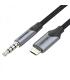 Vention Cable Audio MicroUSB Macho a Jack 3.5 Macho - 1.5m - Color Negro