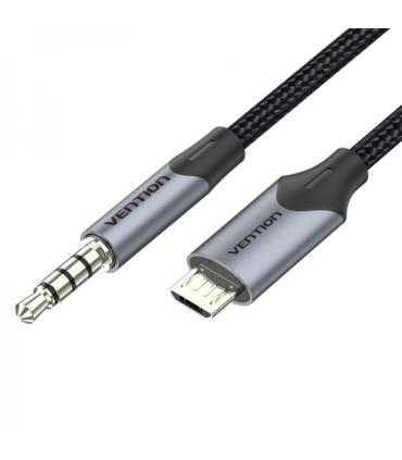 Vention Cable Audio MicroUSB Macho a Jack 3.5 Macho - 1.5m - Color Negro