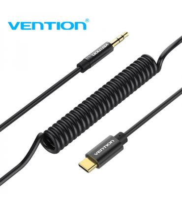 Vention Conversor Audio USB-C a Jack 3.5 Macho - 1m - Color Negro