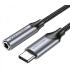 Vention Adaptador Audio Jack 3.5mm Hembra a USB-C - 0.10m - Color Gris