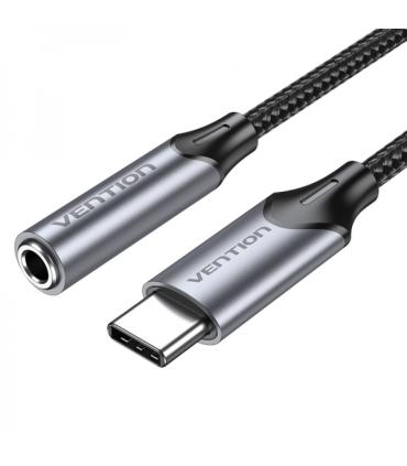 Vention Adaptador Audio Jack 3.5mm Hembra a USB-C - 0.10m - Color Gris