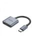 Vention Conversor USB-C Macho a 2x USB-C Hembra (Audio y Carga) - Color Gris