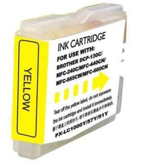 Brother LC1000XL/LC970XL Amarillo Cartucho de Tinta Generico - Reemplaza LC1000Y/LC970Y