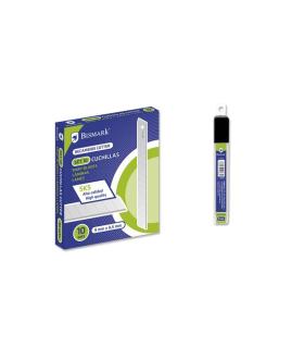 Bismark Blister de 10 Cuchillas de Recambio en Acero de Alta Calidad Sk5 - Color Plata Pack de 10