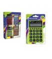 Bismark C-50 Calculadora Escolar de 8 Digitos - Funciones Basicas y Memoria - Alimentacion Solar y a Pilas - Colores Surtidos
