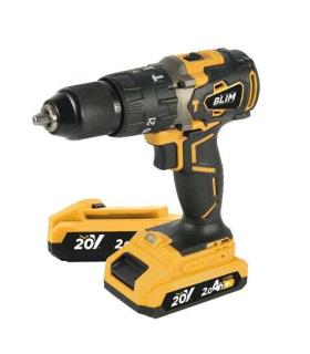 Blim Taladro Percutor a Bateria 20V 2Ah - Motor sin Escobillas - 68Nm Par Maximo - 2 Velocidades 0-500/0-2000rpm - Incluye 2 Bat