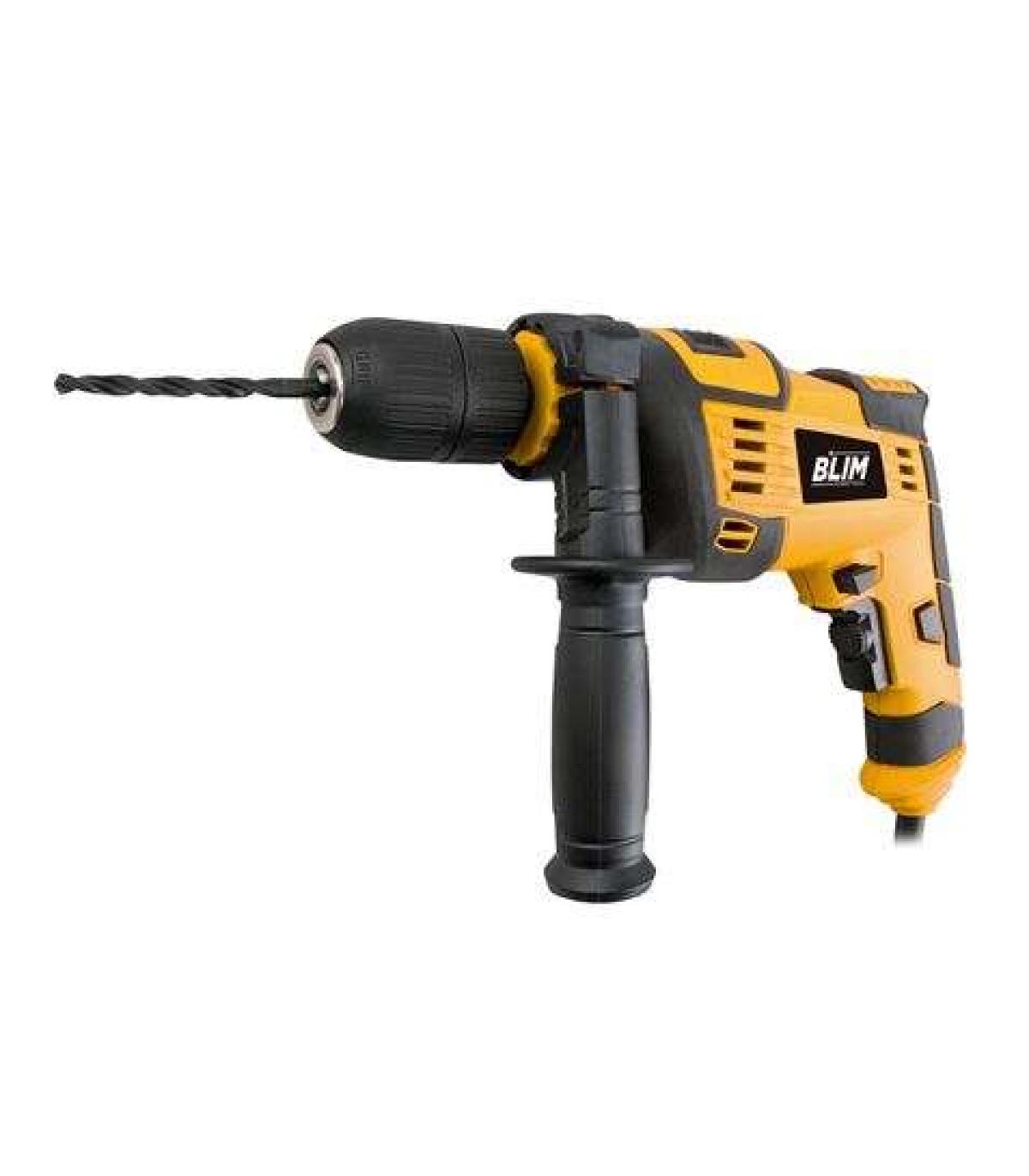 Blim Taladro Percutor 810W - Velocidad Regulable 0-3000rpm - Portabrocas de 13mm sin Llave - Boton de Bloqueo - Incluye Maletin.