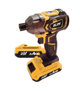 Blim Atornillador de Impacto a Bateria 20V 2Ah - Incluye 2 Baterias - 190Nm Par Maximo - 2 Velocidades 0-1000/0-2800rpm - Color.