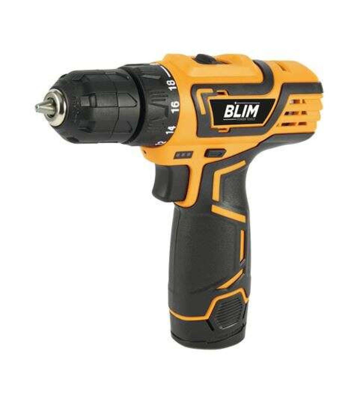 Blim Taladro a Bateria 12V 1.5Ah - 28Nm Par Maximo - 2 Velocidades 0-400/0-1500rpm - Color Amarillo