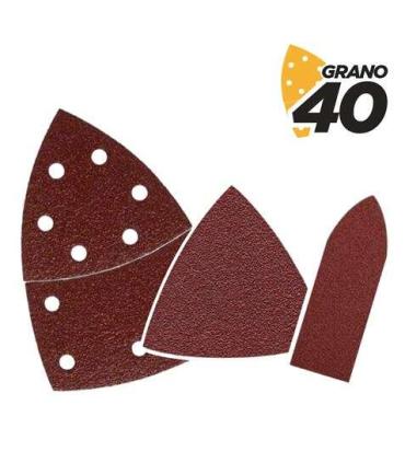 Blim Pack de 9 Lijas con Velcro para Lijadora BL0137 - Grano 40 - 3 Formatos