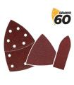 Blim Pack de 9 Lijas con Velcro para Lijadora BL0137 - Grano 60 - 3 Formatos
