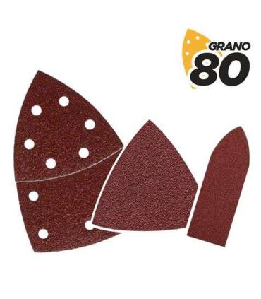 Blim Pack de 9 Lijas con Velcro para Lijadora BL0137 - Grano 80 - 3 Formatos