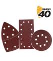Blim Pack de 9 Lijas con Velcro para Lijadora BL0151 - Grano 40 - 3 Formatos