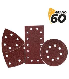 Blim Pack de 9 Lijas con Velcro para Lijadora BL0151 - Grano 60 - 3 Formatos