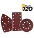 Blim Pack de 9 Lijas con Velcro para Lijadora BL0151 - Grano 120 - 3 Formatos