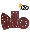 Blim Pack de 9 Lijas con Velcro para Lijadora BL0151 - Grano 120 - 3 Formatos