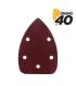 Blim Pack de 10 Lijas con Velcro para Lijadora BL0124 - Grano 40 - Formato Triangular