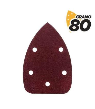 Blim Pack de 10 Lijas con Velcro para Lijadora BL0124 - Grano 80 - Formato Triangular