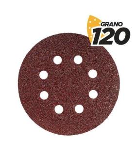 Blim Pack de 10 Lijas con Velcro para Lijadora BL0136 - 125mm - Grano 120 - Formato Circular