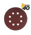 Blim Pack de 10 Lijas con Velcro para Lijadora BL0136 - 150mm - Grano 40 - Formato Circular