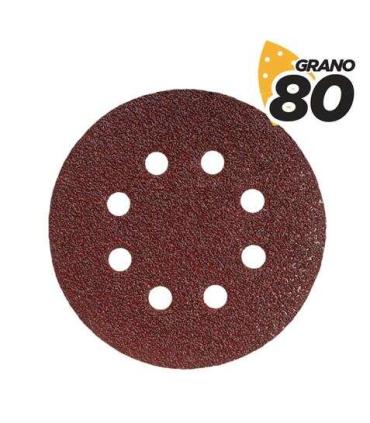 Blim Pack de 10 Lijas con Velcro para Lijadora BL0136 - 150mm - Grano 80 - Formato Circular