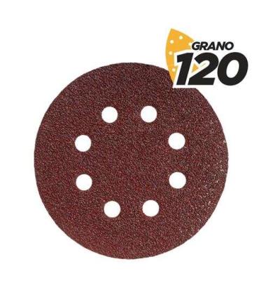 Blim Pack de 10 Lijas con Velcro para Lijadora BL0136 - 150mm - Grano 120 - Formato Circular