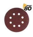 Blim Pack de 10 Lijas con Velcro para Lijadora BL0150 - 125mm - Grano 80 - Formato Circular