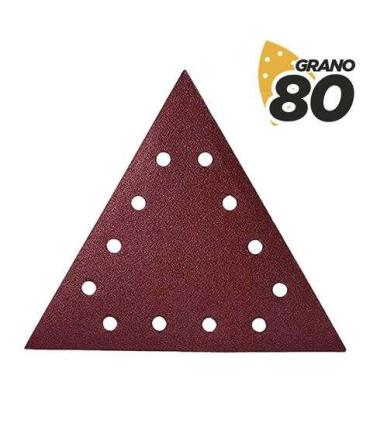 Blim Pack de 5 Lijas con Velcro para Lijadora BL0223 - Grano 80 - Formato Triangular