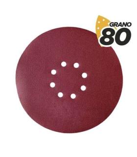 Blim Pack de 5 Lijas con Velcro para Lijadora BL0223 - Grano 80 - Formato Circular