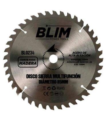 Blim Disco Corte de Madera para Sierra Multifuncion 85mm - 20 Dientes con Recubrimiento en Carburo de Tungsteno