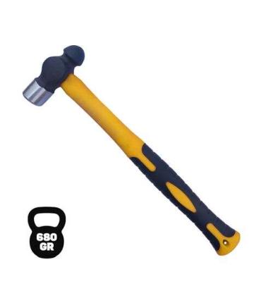 Blim Martillo de Bola - Peso 680 Gr - Cabeza de Acero Forjado - Mango de Fibra de Vidrio - Color Negro